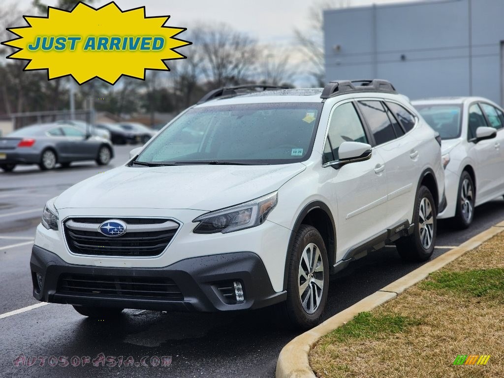 2021 Outback 2.5i Premium - Crystal White Pearl / Gray photo #1