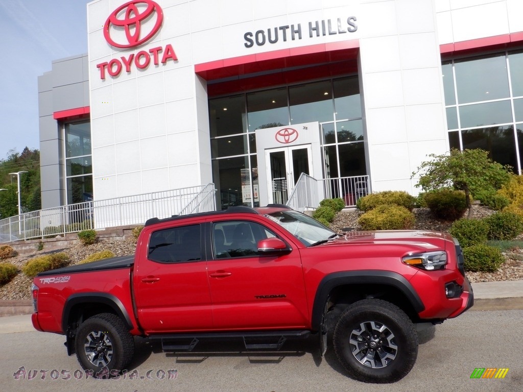 2022 Tacoma TRD Off Road Double Cab 4x4 - Barcelona Red Metallic / Cement/Black photo #2