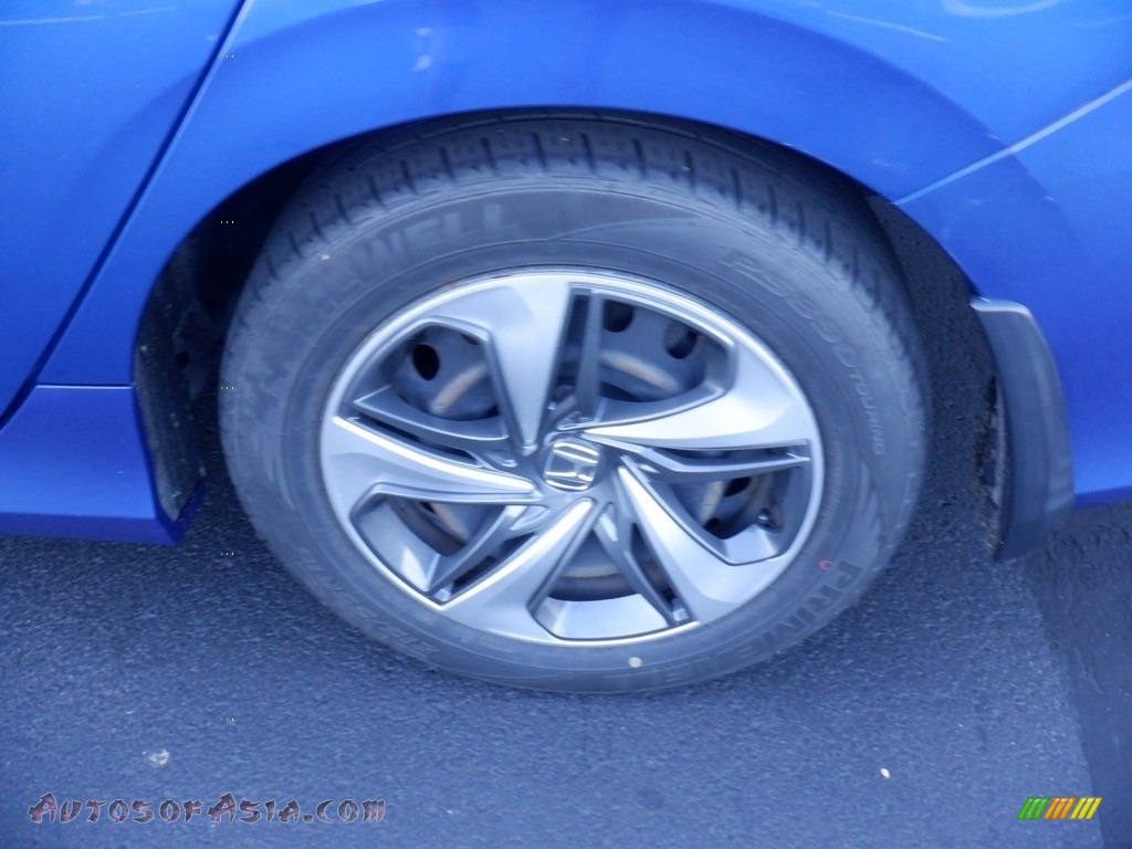 2020 Civic LX Sedan - Aegean Blue Metallic / Black photo #2