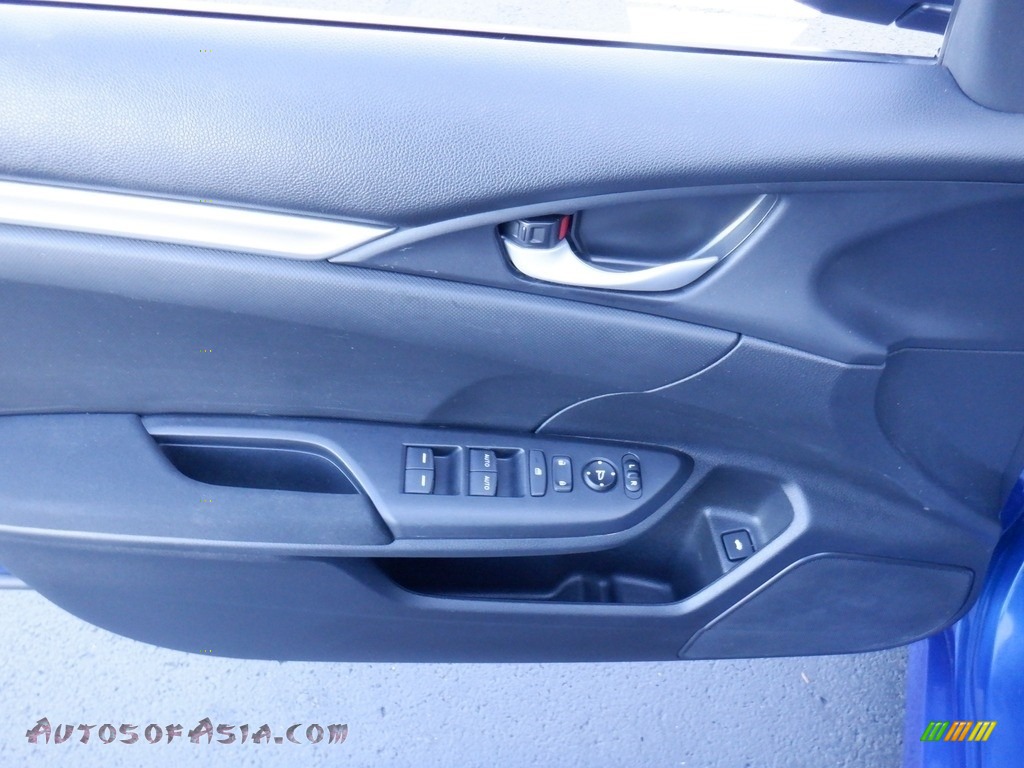 2020 Civic LX Sedan - Aegean Blue Metallic / Black photo #8