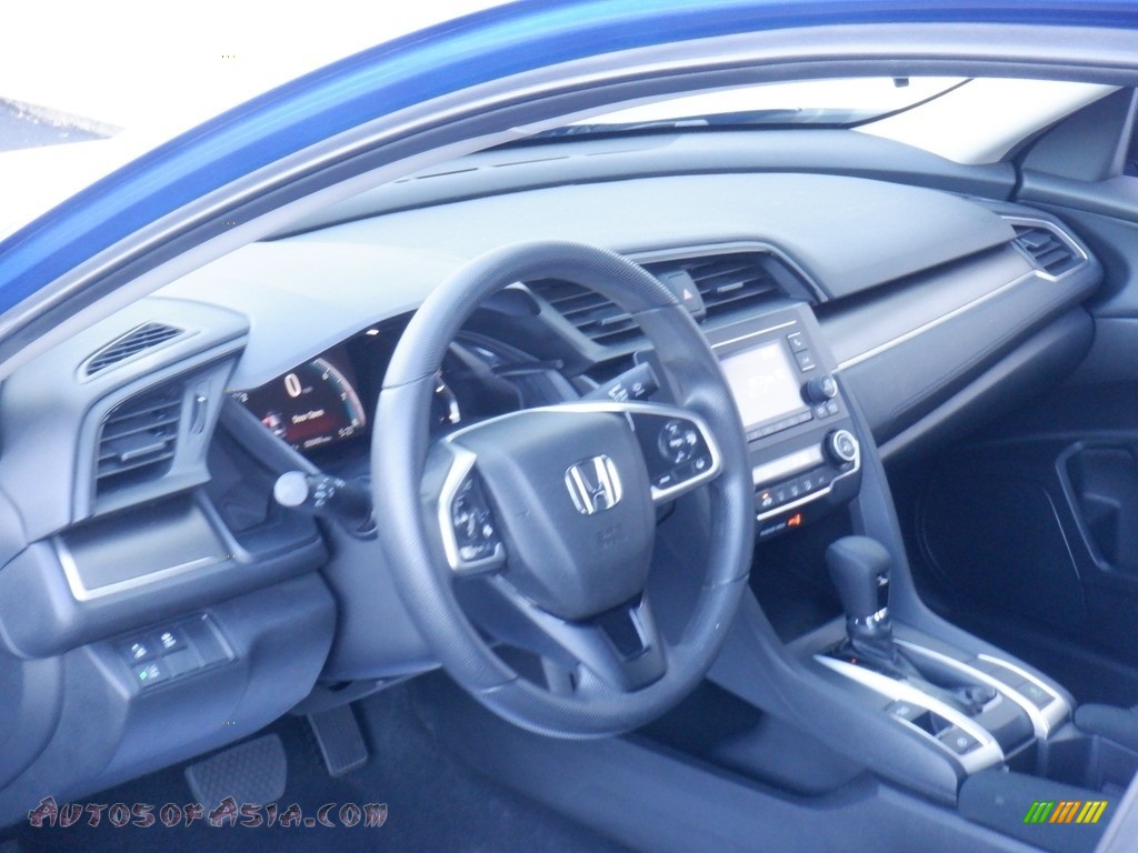 2020 Civic LX Sedan - Aegean Blue Metallic / Black photo #9