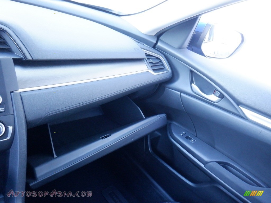 2020 Civic LX Sedan - Aegean Blue Metallic / Black photo #22