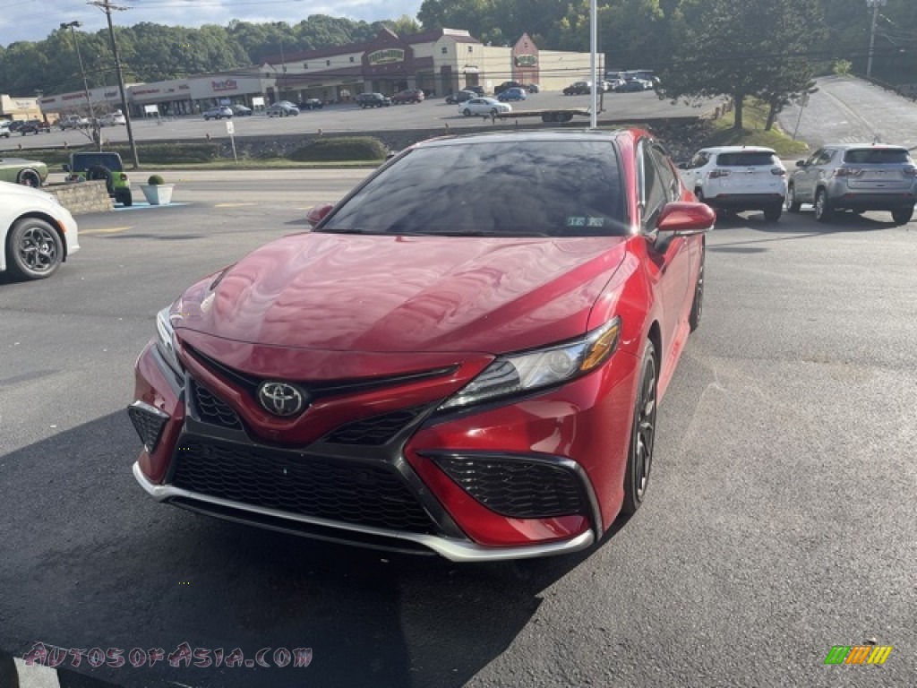 Supersonic Red / Black Toyota Camry XSE