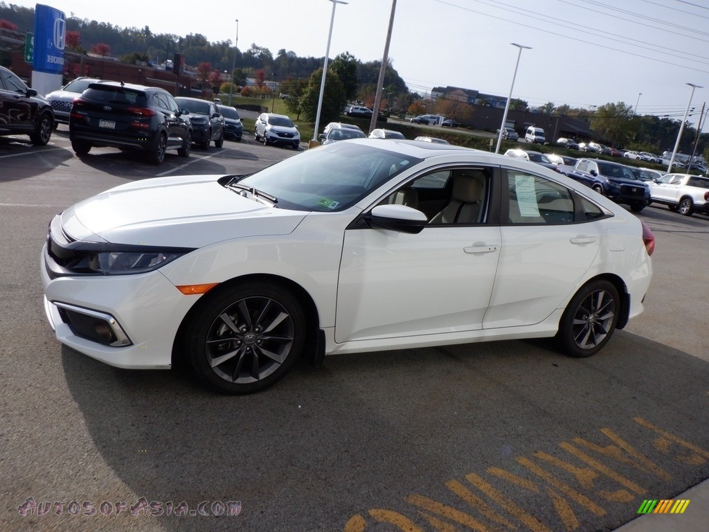 2021 Civic EX Sedan - Platinum White Pearl / Ivory photo #14