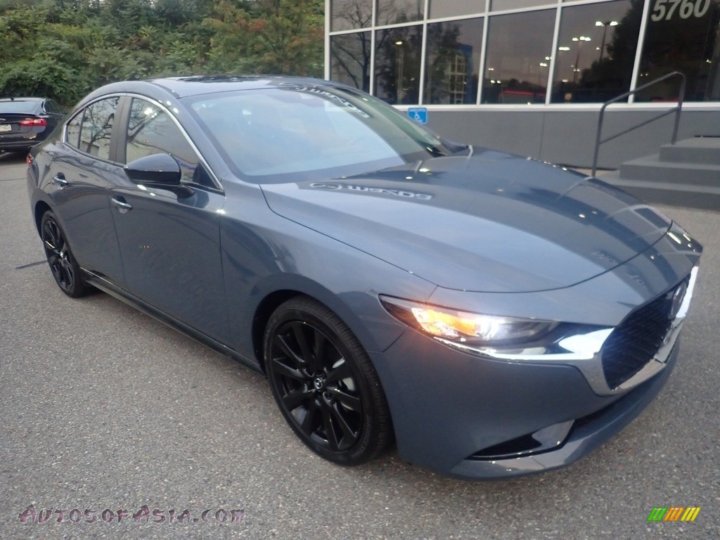 2023 Mazda3 2.5 S Carbon Edition Sedan - Polymetal Gray Metallic / Red photo #8
