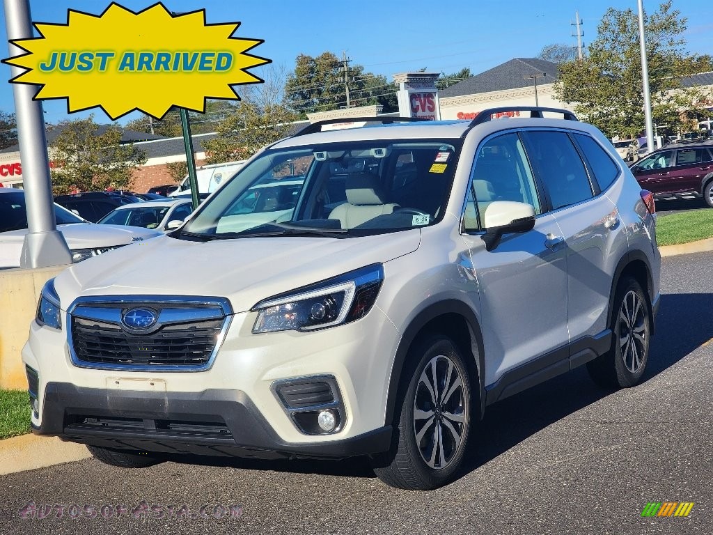 2021 Forester 2.5i Limited - Crystal White Pearl / Gray photo #1