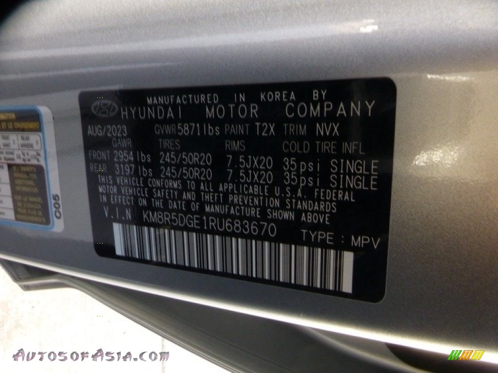 2024 Palisade Limited AWD - Typhoon Silver / Black photo #18