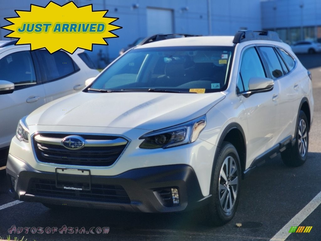 2021 Outback 2.5i Premium - Crystal White Pearl / Gray photo #1