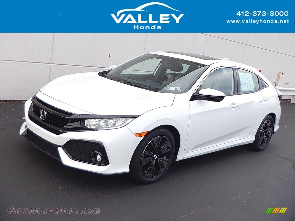 2017 Civic EX Hatchback - White Orchid Pearl / Black/Ivory photo #1