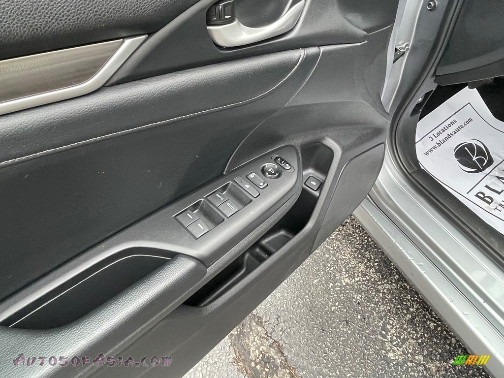 2019 Civic EX-L Sedan - Lunar Silver Metallic / Black photo #9