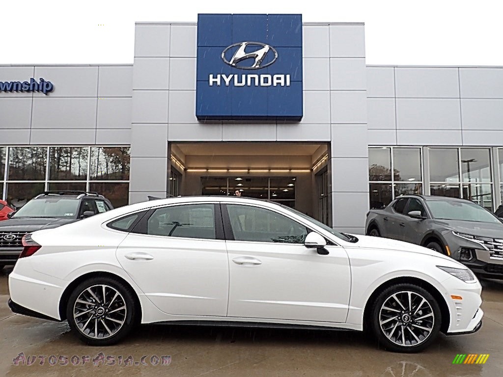 Serenity White / Medium Gray Hyundai Sonata Limited