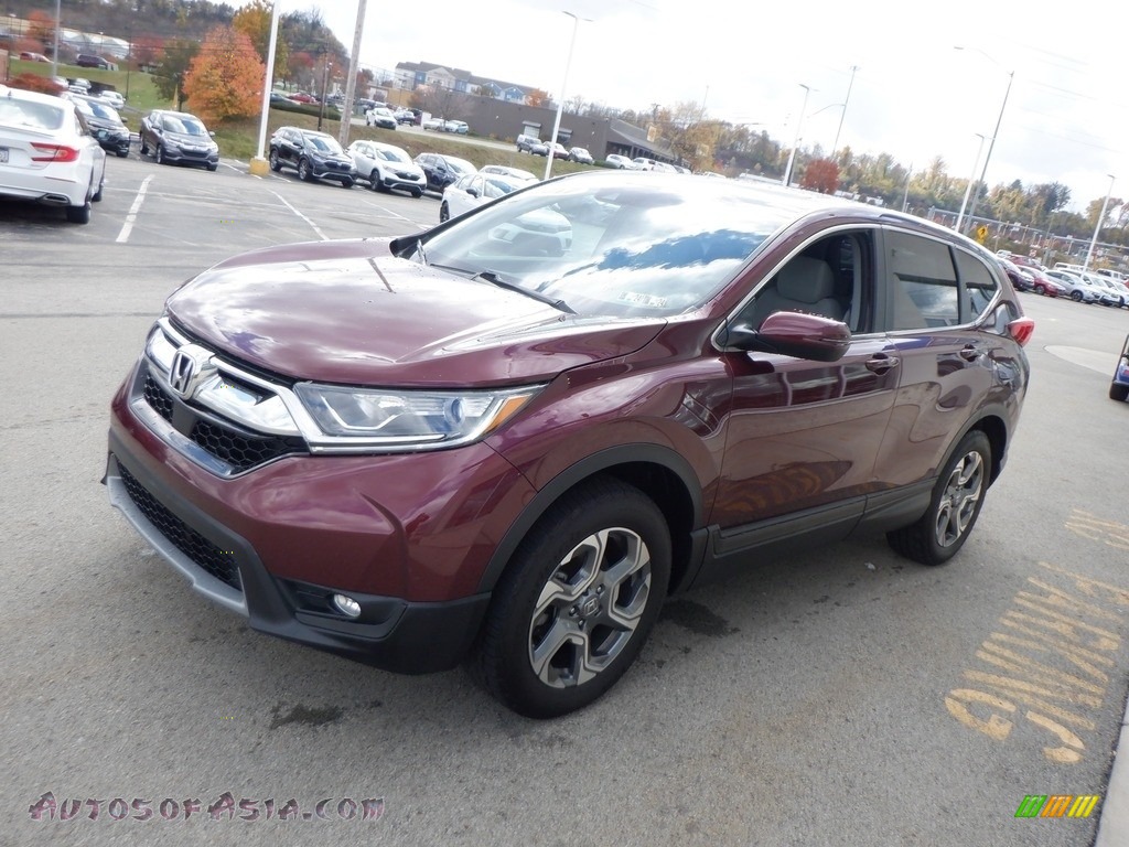 2017 CR-V EX AWD - Basque Red Pearl II / Gray photo #13