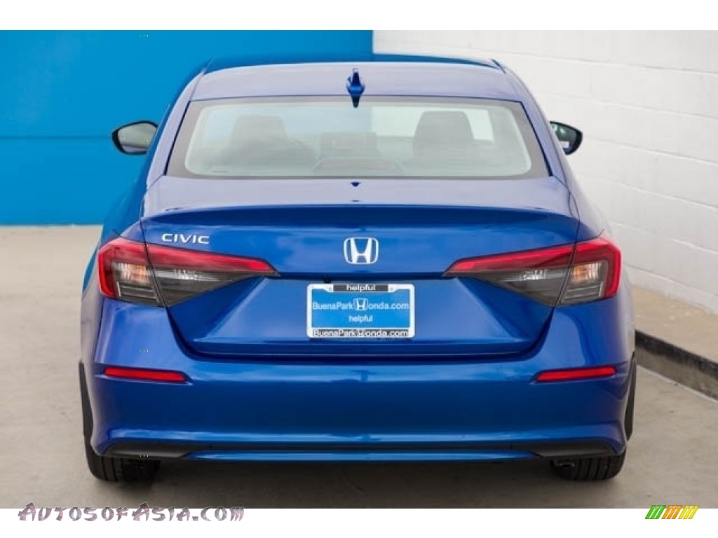 2024 Civic LX Sedan - Aegean Blue Metallic / Black photo #5
