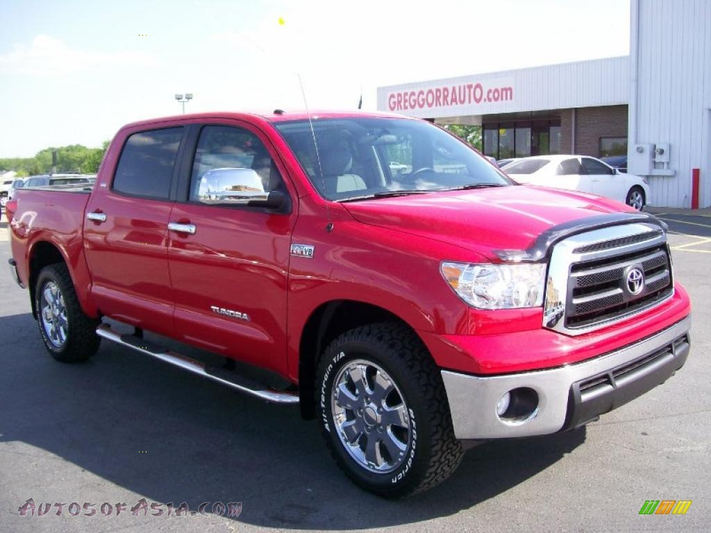 2010 Toyota Tundra SR5 CrewMax 4x4 in Radiant Red photo #2 - 138544