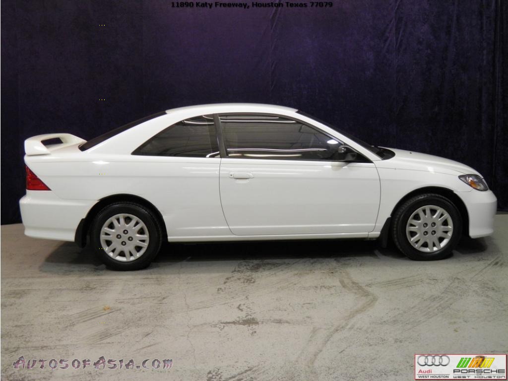 2004 Honda Civic Lx Coupe In Taffeta White Photo 4