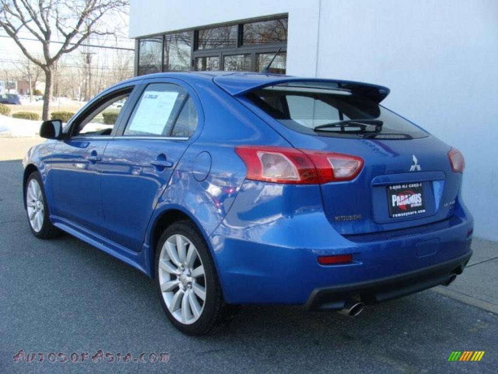 2010 Mitsubishi Lancer Sportback RALLIART AWD in Octane Blue Metallic