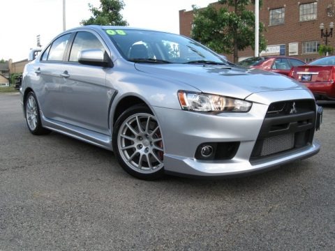 Apex Silver Metallic 2008 Mitsubishi Lancer Evolution GSR