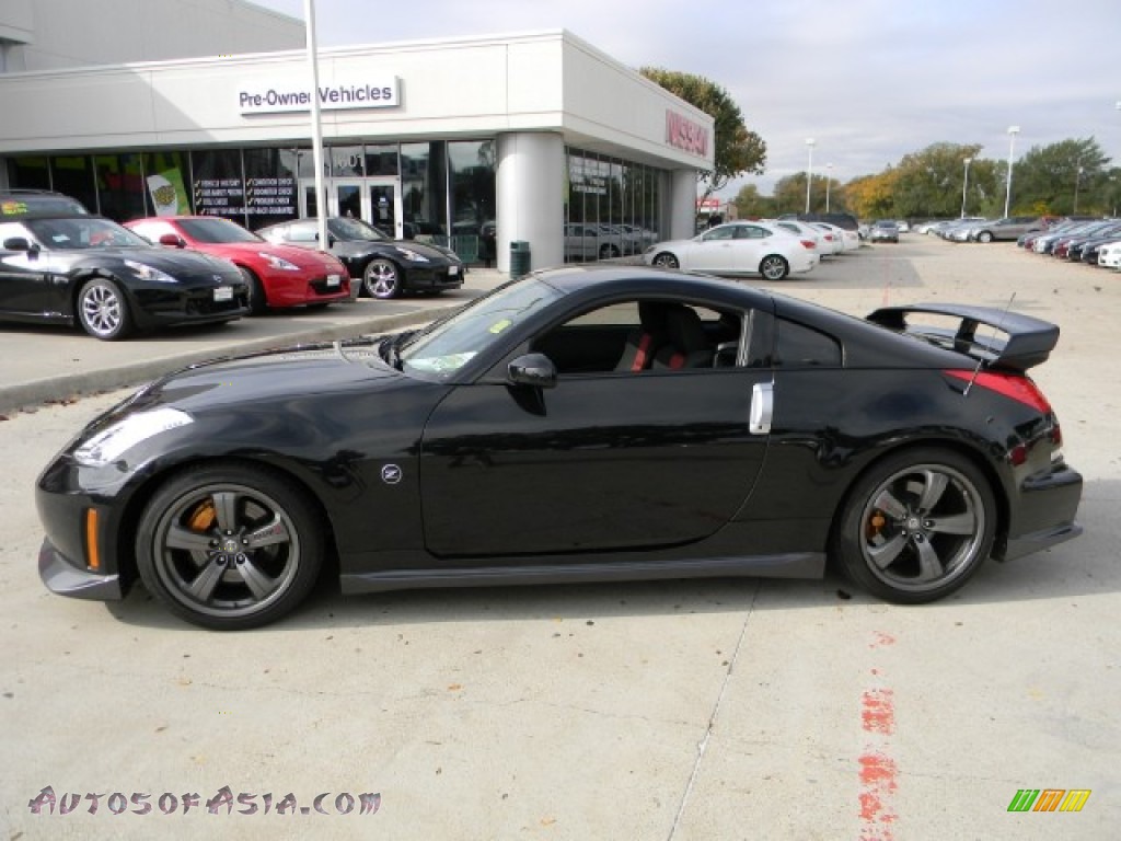 2008 350Z NISMO Coupe - Magnetic Black / NISMO Black/Red photo #5