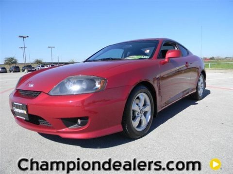 Electric Red 2006 Hyundai Tiburon GS Electric Red 2006 Hyundai Tiburon GS