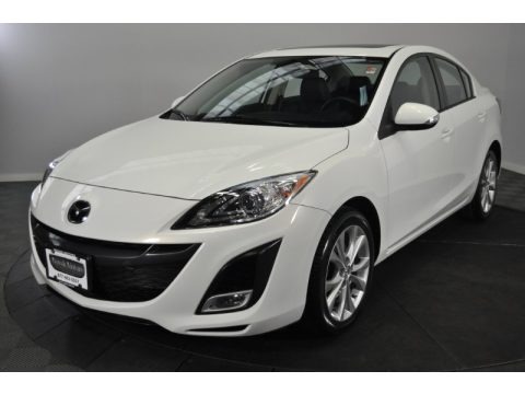Crystal White Pearl Mica 2010 Mazda MAZDA3 s Grand Touring 4 Door