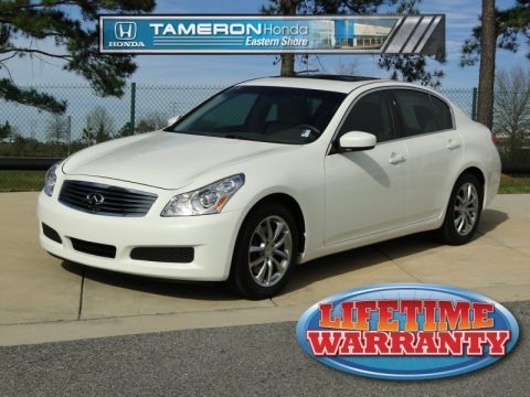 Moonlight White 2009 Infiniti G 37 Sedan