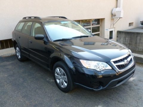 Obsidian Black Pearl 2008 Subaru Outback 2.5i Wagon
