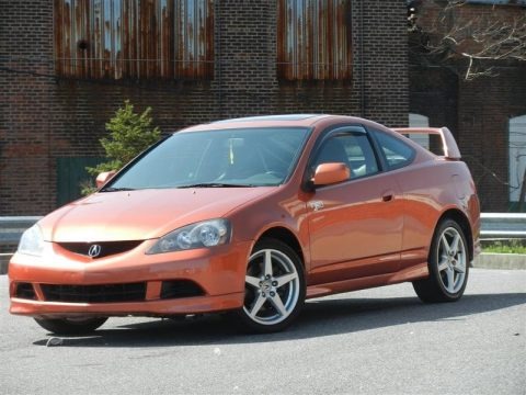 Blaze Orange Metallic 2005 Acura RSX Type S Sports Coupe