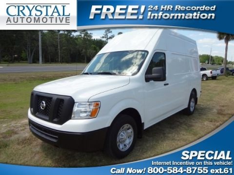 Blizzard White 2012 Nissan NV 2500 HD S High Roof