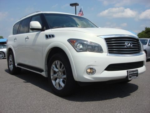 Moonlight White 2011 Infiniti QX 56 4WD