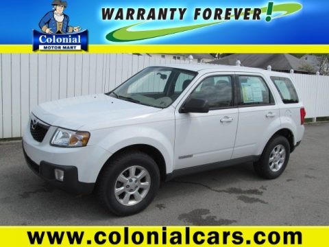 Classic White 2008 Mazda Tribute i Sport 4WD Classic White 2008 Mazda Tribute i Sport 4WD