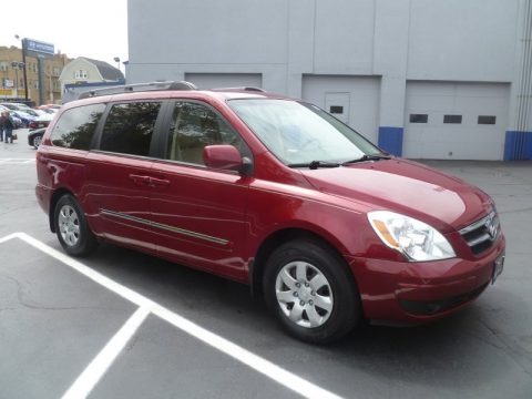 Cranberry Red 2008 Hyundai Entourage GLS Cranberry Red 2008 Hyundai Entourage GLS