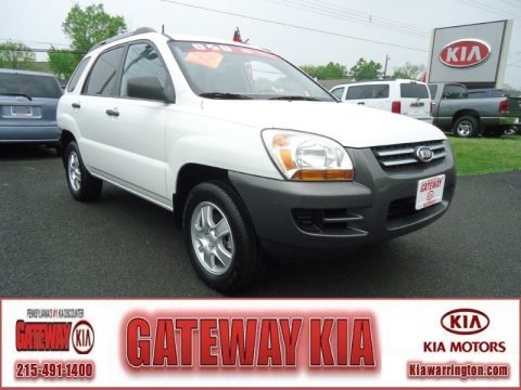 Clear White 2008 Kia Sportage LX