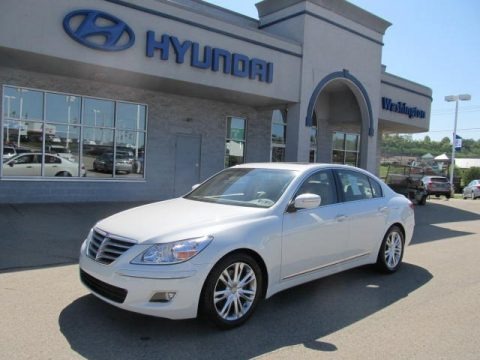 White Satin Pearl 2009 Hyundai Genesis 4.6 Sedan