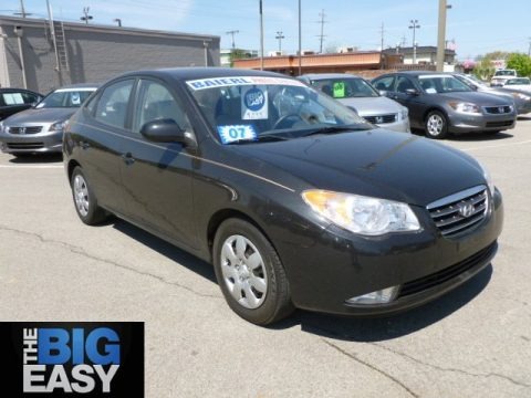 Black Pearl 2007 Hyundai Elantra GLS Sedan