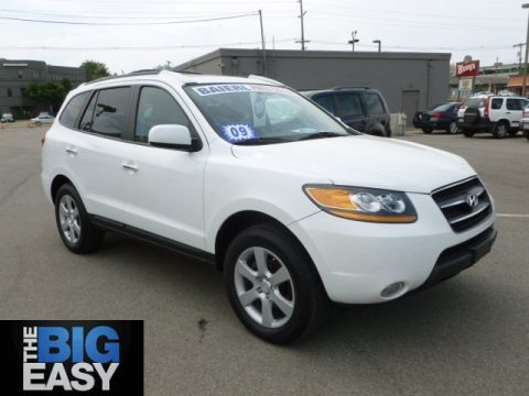 Powder White Pearl 2009 Hyundai Santa Fe SE 4WD Powder White Pearl 2009 Hyundai Santa Fe SE 4WD