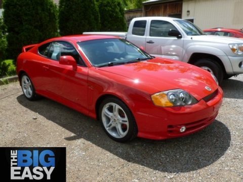 Rally Red 2004 Hyundai Tiburon GT Rally Red 2004 Hyundai Tiburon GT