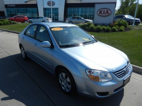 Ice Blue 2008 Kia Spectra EX Sedan