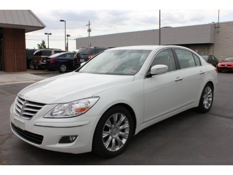 White Satin Pearl 2009 Hyundai Genesis 3.8 Sedan