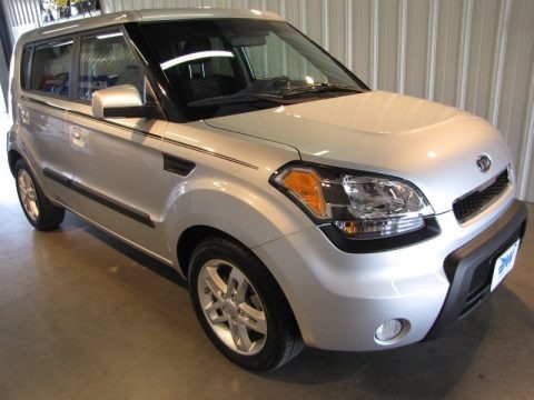 Bright Silver 2010 Kia Soul +