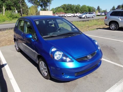 Vivid Blue Pearl 2008 Honda Fit Hatchback