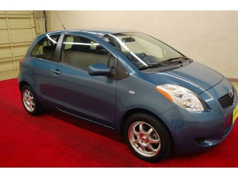Bayou Blue Metallic 2007 Toyota Yaris 3 Door Liftback