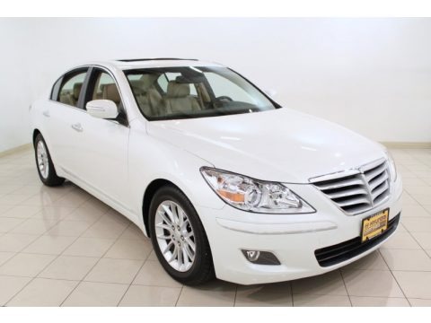 White Satin Pearl 2011 Hyundai Genesis 3.8 Sedan