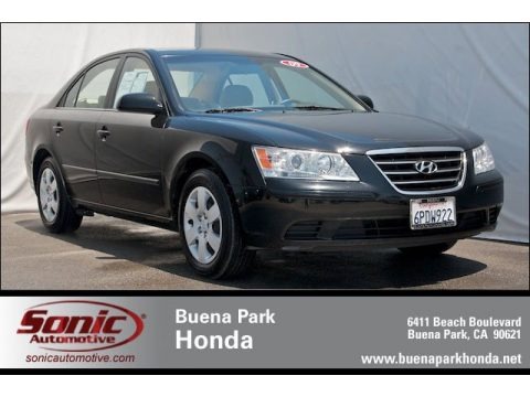 Ebony Black 2009 Hyundai Sonata GLS Ebony Black 2009 Hyundai Sonata GLS