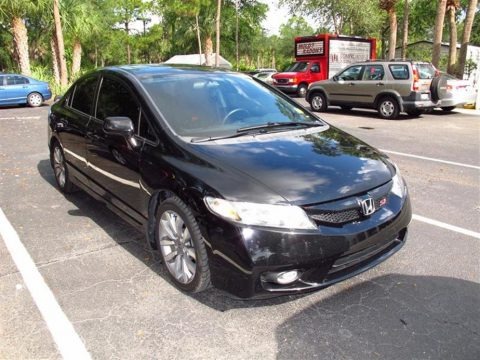 Crystal Black Pearl 2009 Honda Civic Si Sedan Crystal Black Pearl 2009 Honda Civic Si Sedan