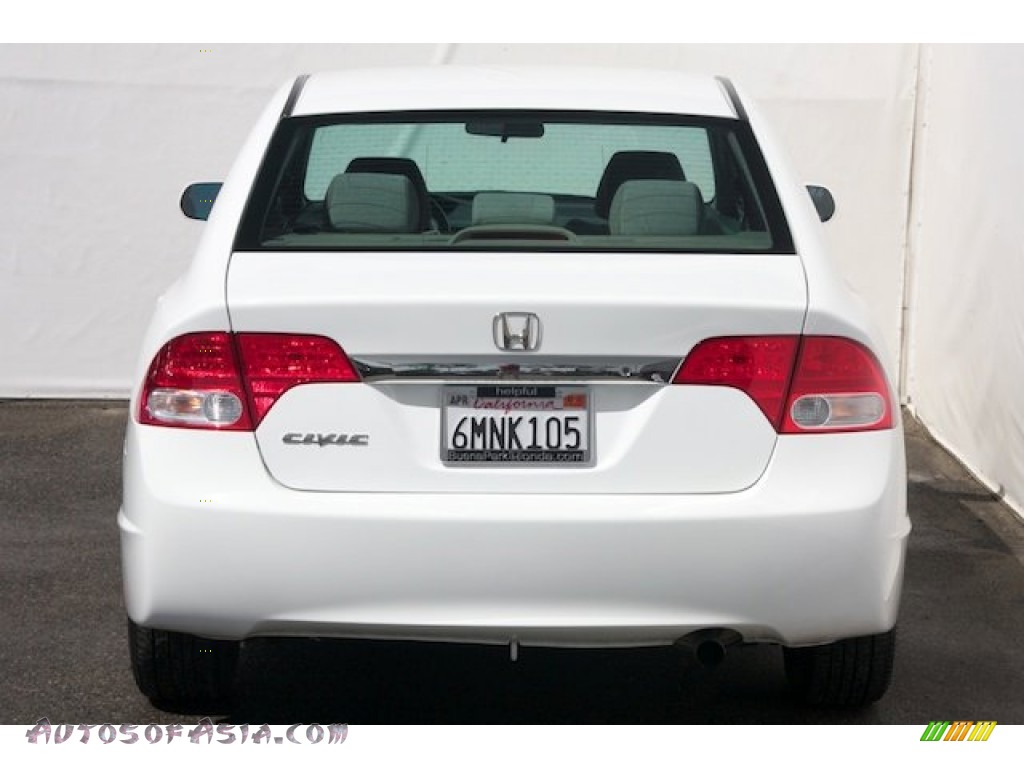 2010 Civic LX Sedan - Taffeta White / Beige photo #9