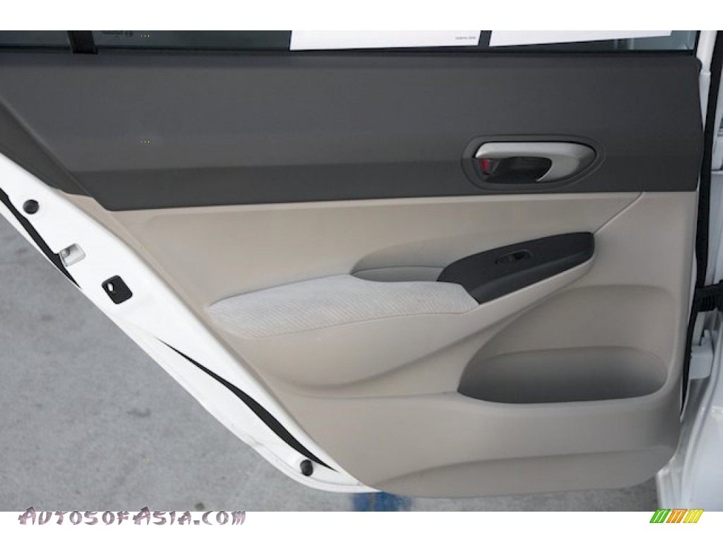 2010 Civic LX Sedan - Taffeta White / Beige photo #25