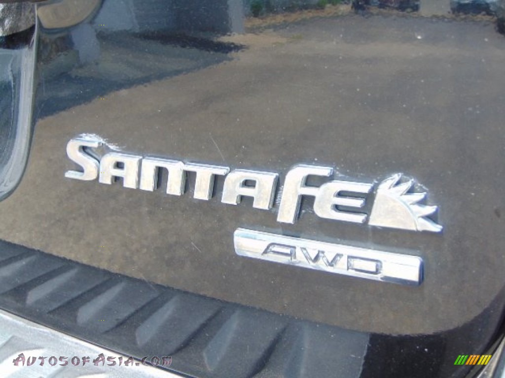 2007 Santa Fe GLS 4WD - Ebony Black / Beige photo #9