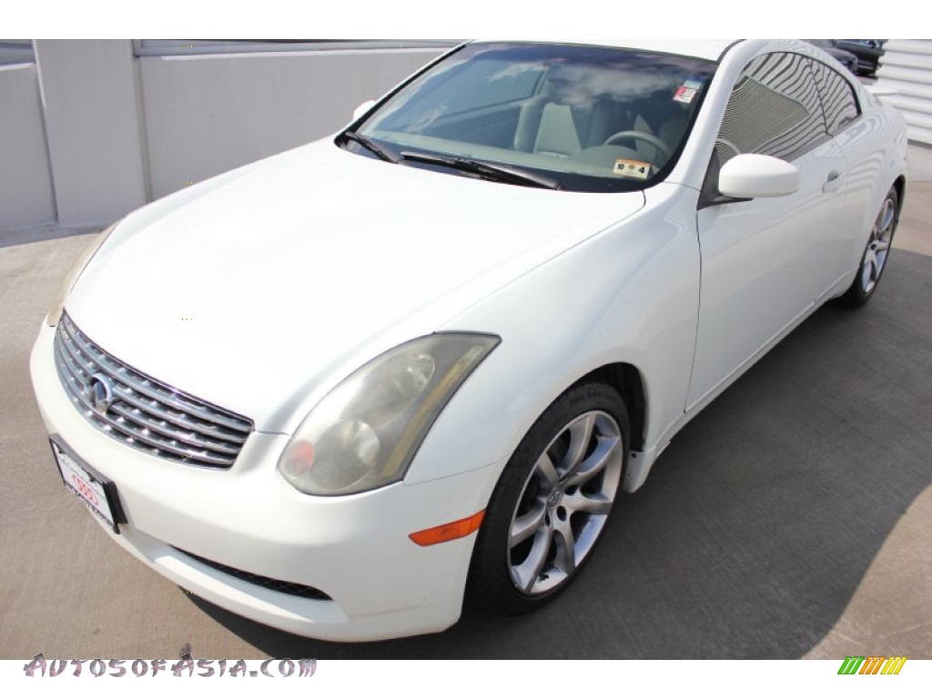 2004 G 35 Coupe - Ivory White Pearl / Beige photo #3