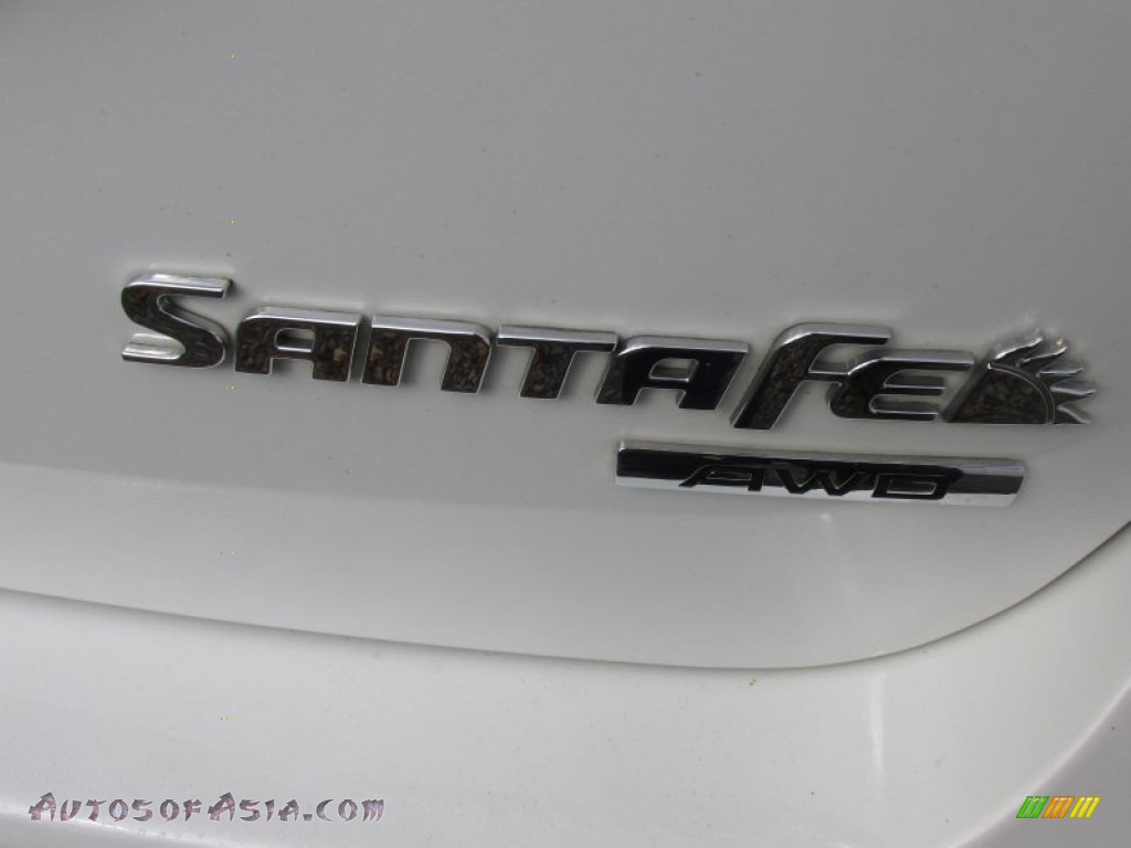 2010 Santa Fe GLS 4WD - Pearl White / Gray photo #7